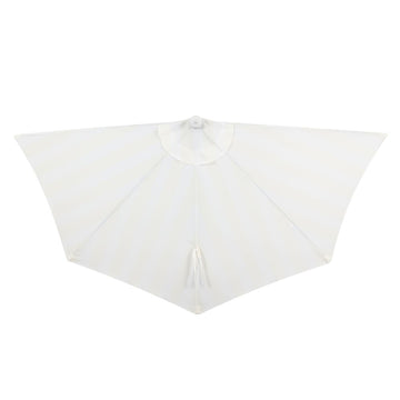 Beverly 9 ft. Designer Classic Scalloped Fringe Half Market Patio Umbrella